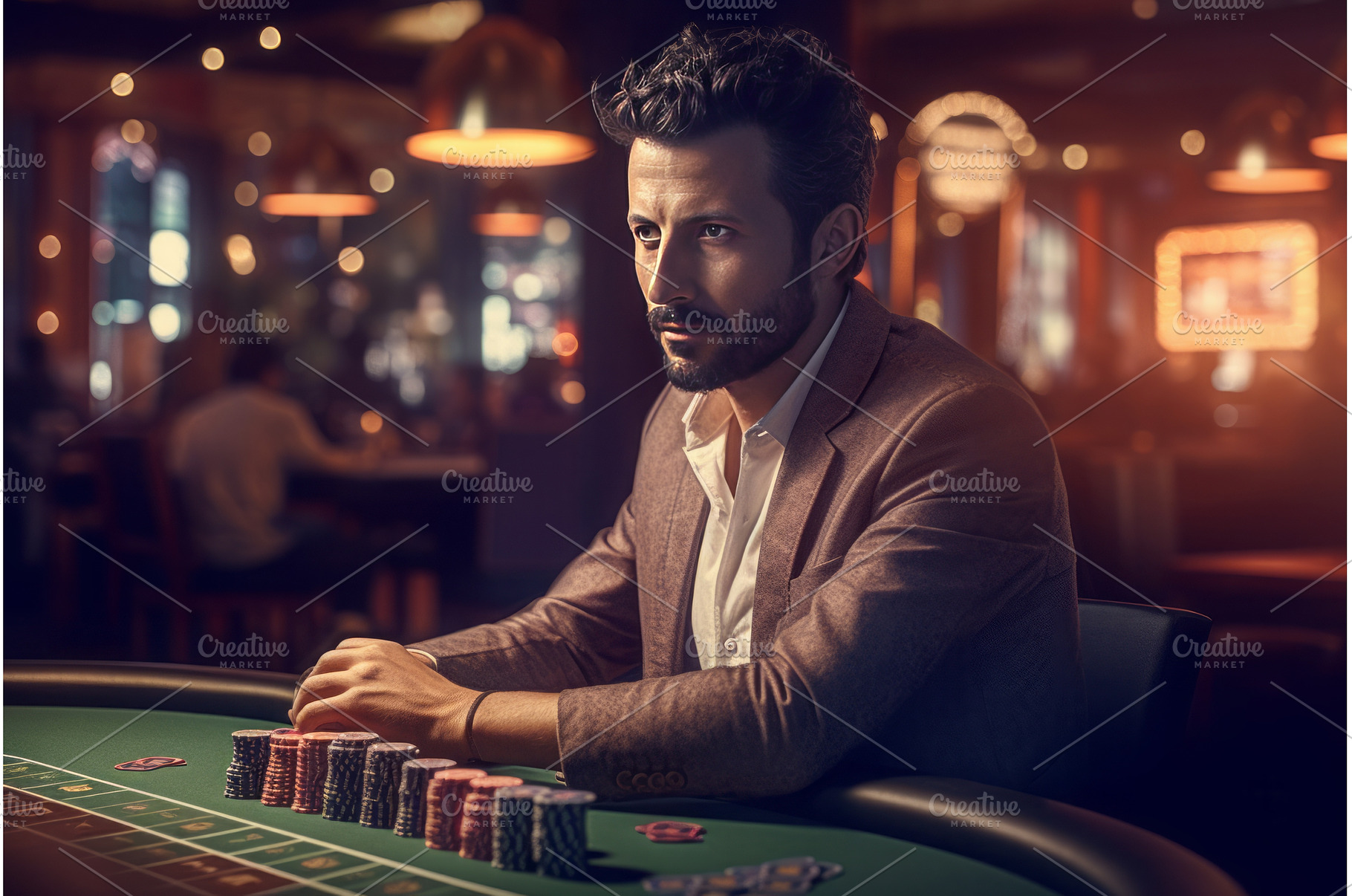 Beautiful dealer in games club, a Person Photo by Ylivdesign