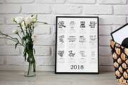 Calendar 2018 - hand drawn lettering, a Work Illustration by Lytvynenko Anna (Thumbnail 1 of 7)