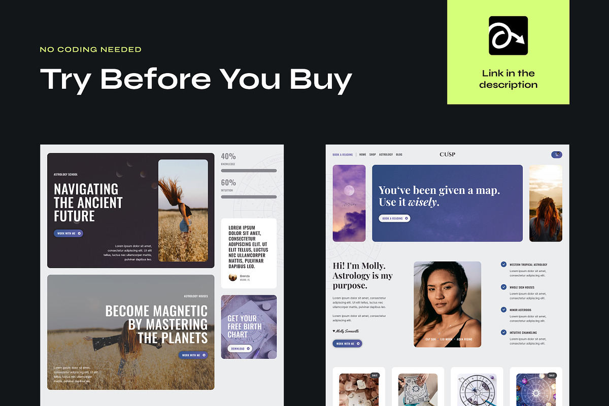 Astrology Website Elementor Kit, a WordPress Template by Awakened Templates (Photo 5 of 6)