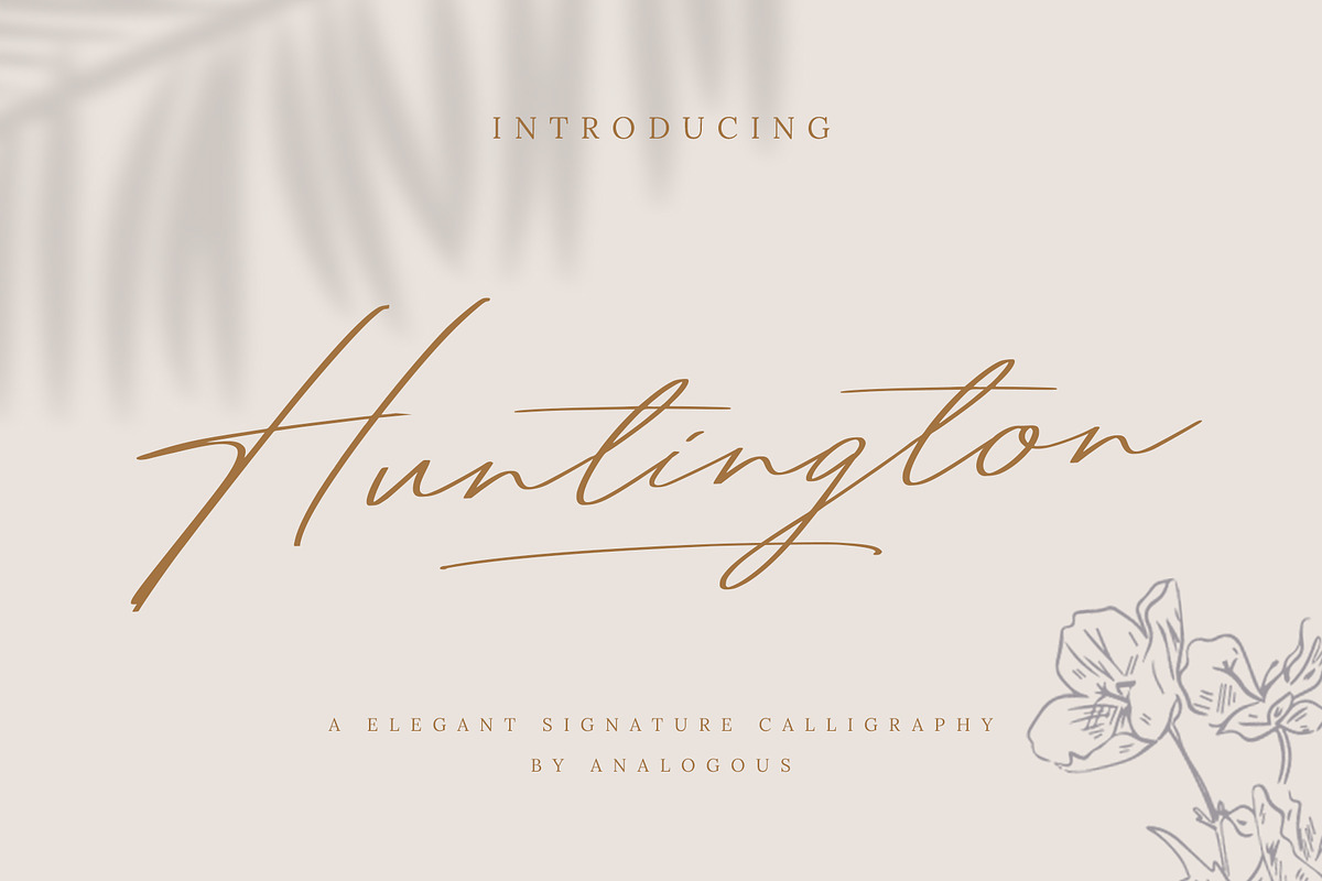 Huntington Signature Script, a Script Font by Analogous (Photo 1 of 13)