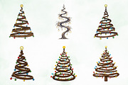 Christmas Lights Tree Clipart PNG, an Illustration by Creative Art (Thumbnail 2 of 11)