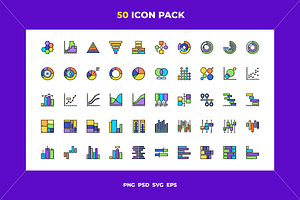 50 Analytics icons, an Outline Icon by Wencory