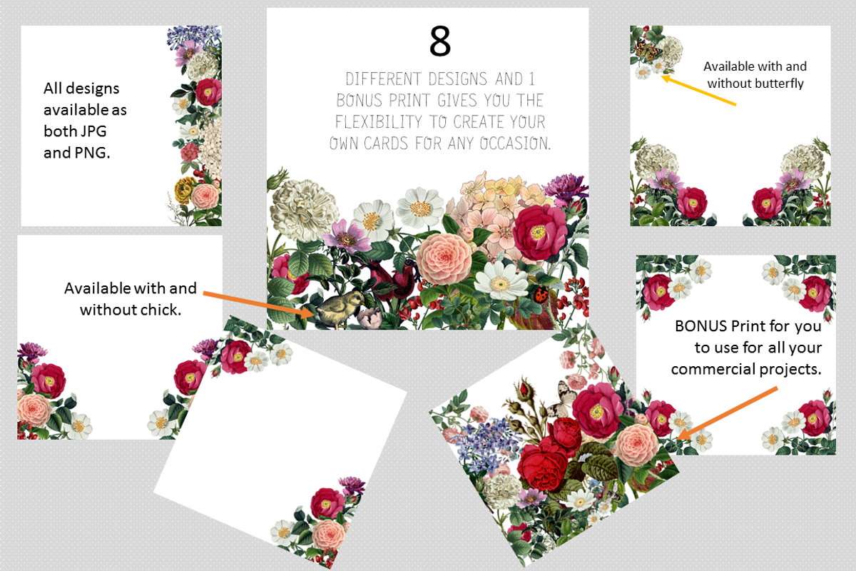 COTTAGE GARDEN BOTANICAL PRINTS, an Invitation Template by Ginger Duck Graphics (Photo 4 of 7)