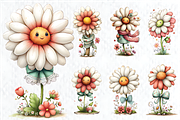 Whimsical Spring Daisy Clipart, a Seasonal Illustration by HueNestify (Thumbnail 3 of 3)