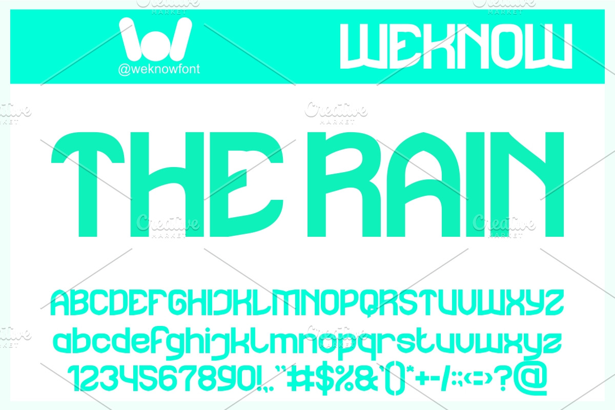 The Rain font, a Sans Serif Font by weknow (Photo 1 of 8)