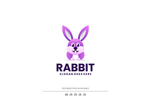 Modern Gradient Cute Rabbit Logo, a Branding & Logo Template by Artnivora.Std