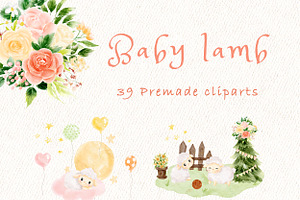 Baby Lamb Nursery Clipart