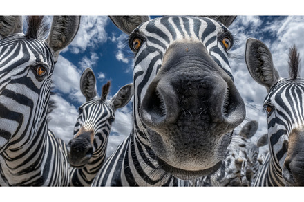 In the African savannah, a group of, an Animal Photo by ZinetroN