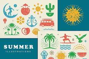 Summer Illustrations Set