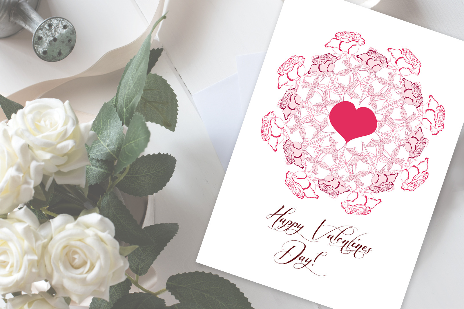 Valentine printables poster flowers, a Decorative Illustration by ...