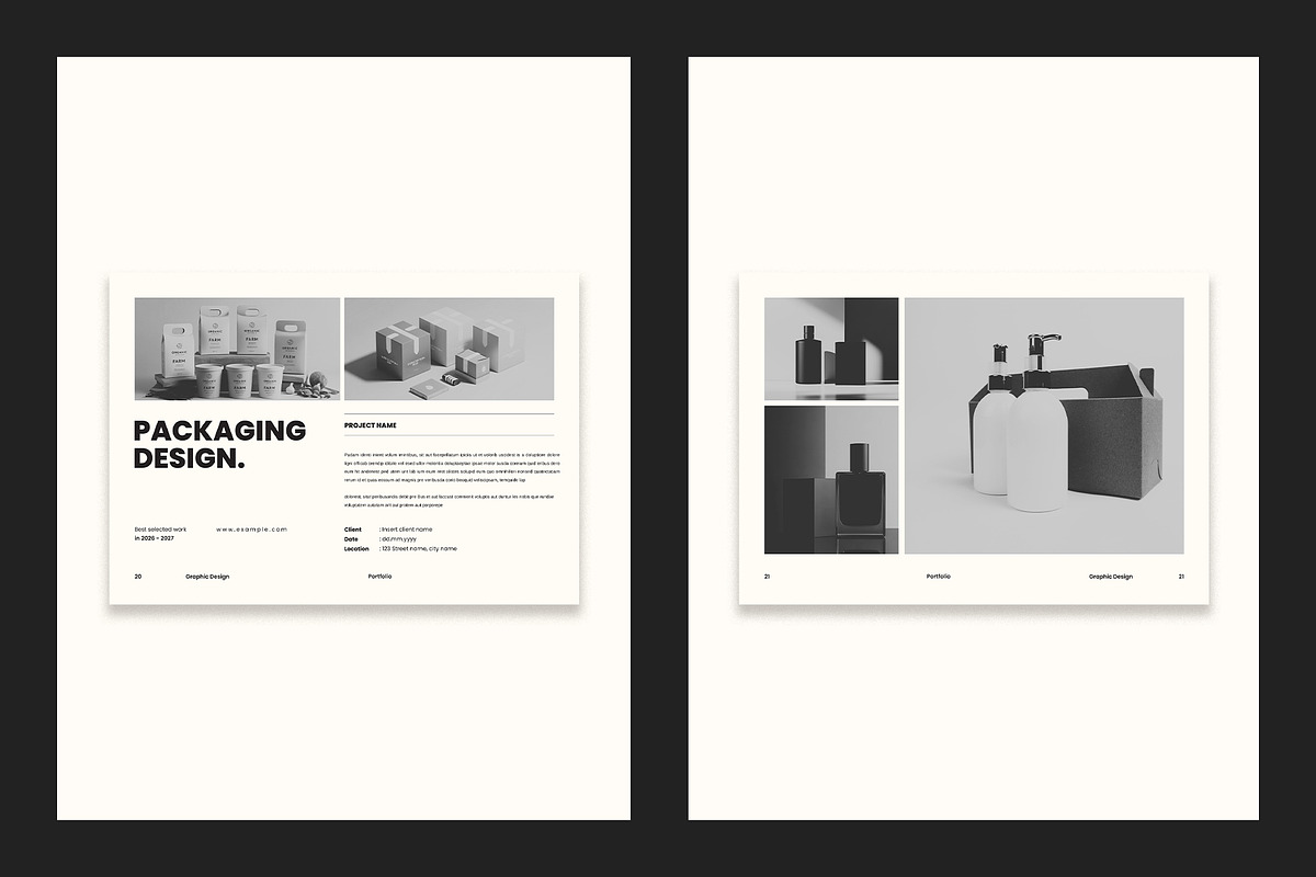 Graphic Design Portfolio Template, a Brochure Template by Studio Monova (Photo 8 of 12)