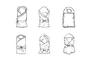Sketch of clothes for newborns(girl), an Illustration by Sweet_print (Thumbnail 2 of 3)