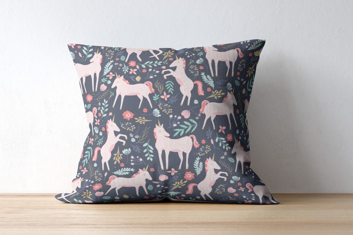 Unicorn Fields Seamless Pattern, a Pattern Graphic by origamiprints (Photo 2 of 4)