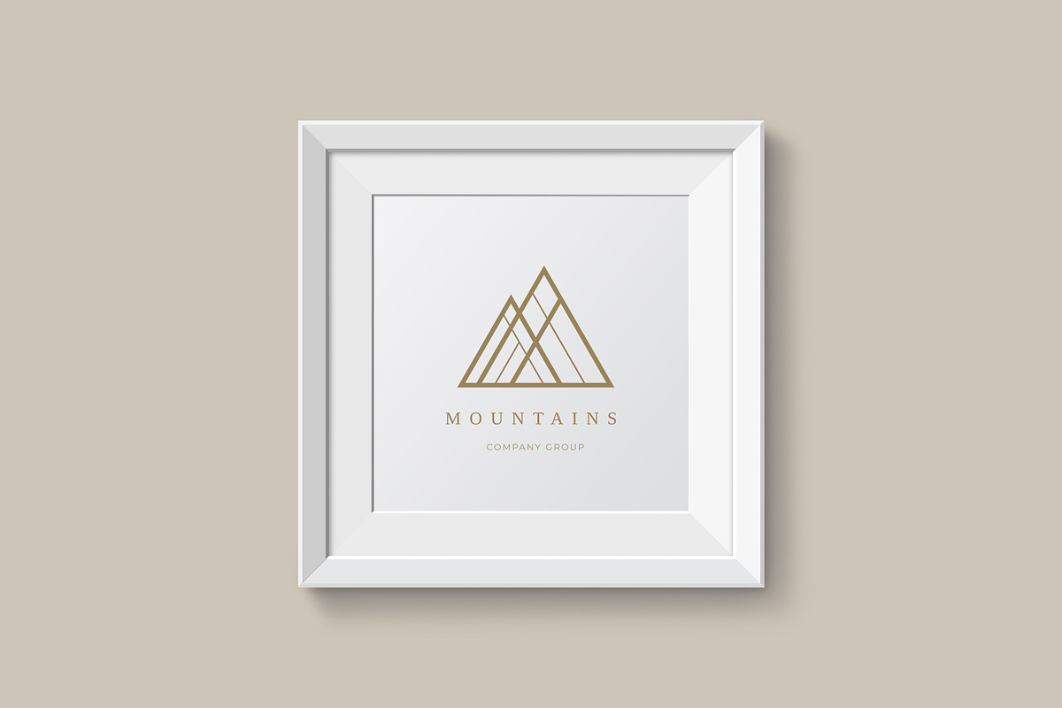 Mountains. Linear geometric logo, a Branding & Logo Template by le-genda (Photo 4 of 14)