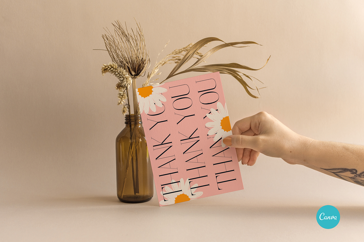 Bright & Fun Thank You Card CANVA, an Invitation Template by StudioVonBraitenberg (Photo 4 of 9)