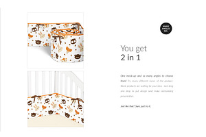 Crib Bumper Mock-ups Set Generator