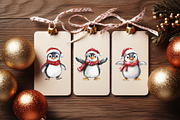 Christmas Penguin. Watercolor PNG., an Animal Illustration by KENO Mascots (Thumbnail 4 of 8)