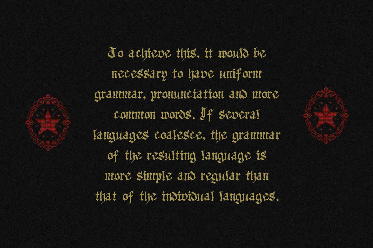 Dark Obelisk Gothic Blackletter Font, a Blackletter Font by Ashiya Pixel (Photo 6 of 6)
