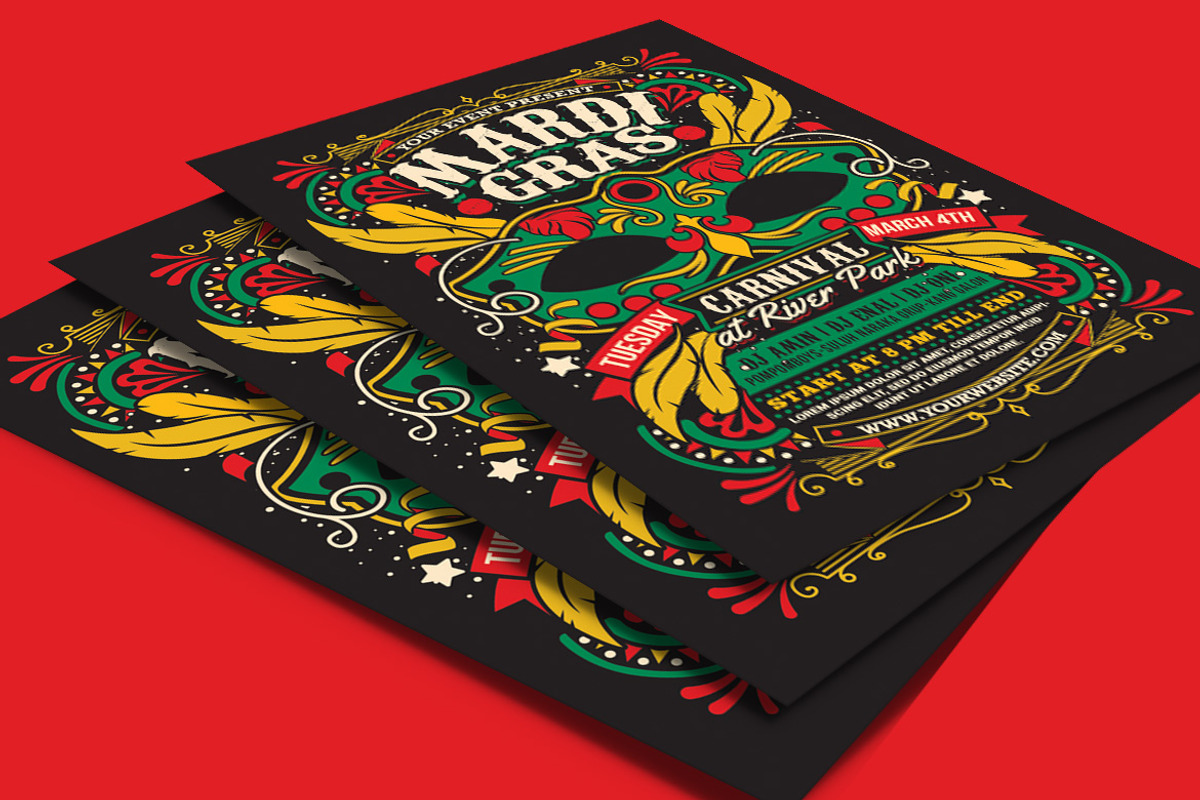 Mardi Gras Flyer Template, a Flyer Template by Muhamad Iqbal hidayat (Photo 4 of 4)