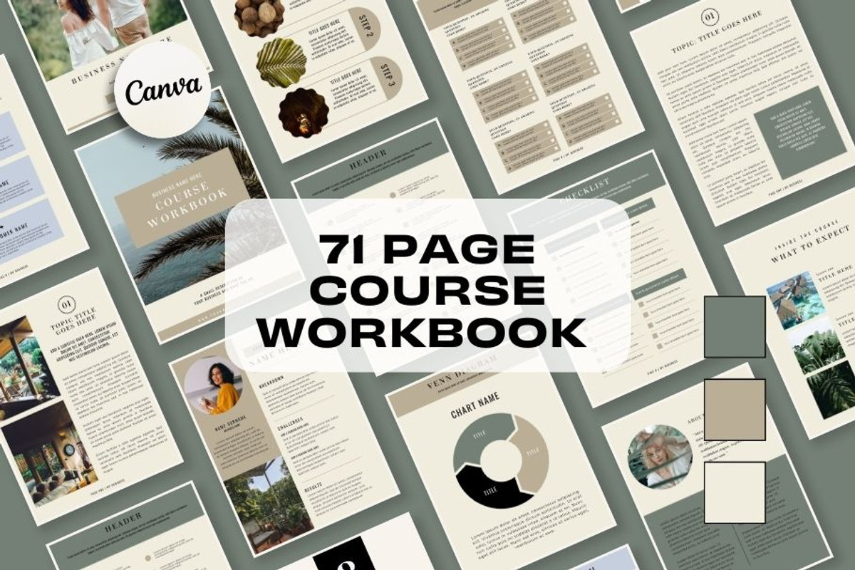 Course Workbook - Tropical Boho, a Social Media Template by Freedom Business Shop (Photo 1 of 9)