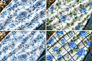 Watercolor Floral Patterns Set, a Pattern Graphic by DreamCafeArt (Thumbnail 4 of 5)