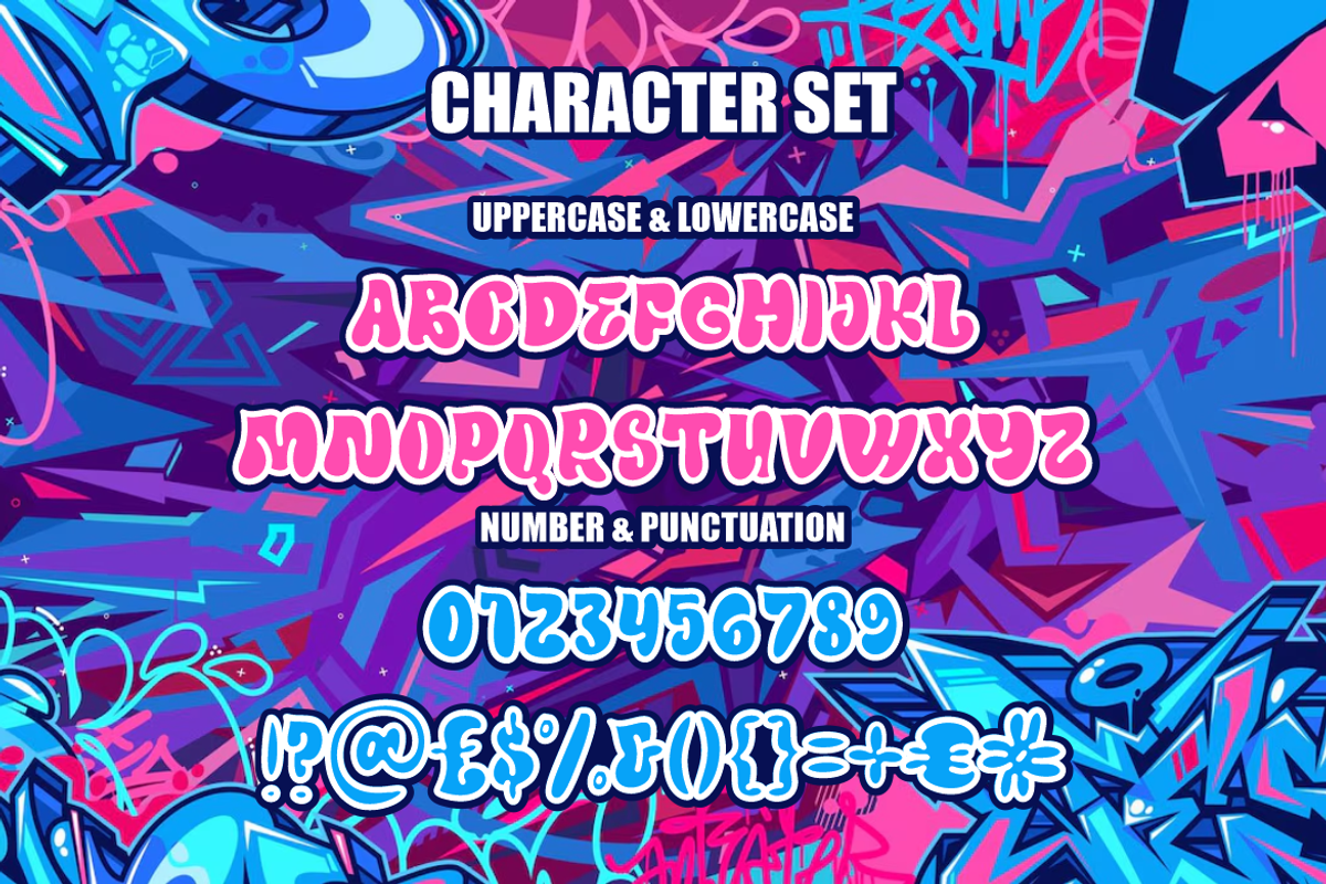 Outline Mirage - Graffiti Font, a Font by PutraCetol Studio (Photo 5 of 5)
