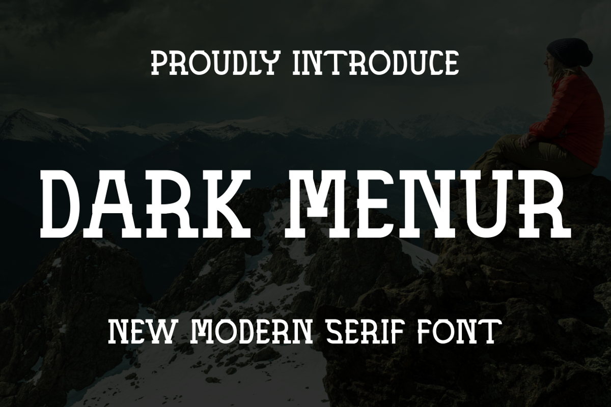 DARK MENUR, a Serif Font by Viswal Studio (Photo 1 of 5)