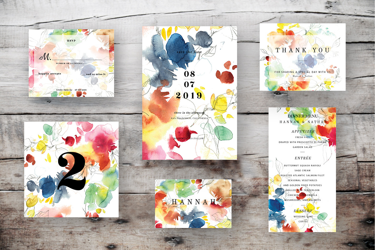 Autumn wedding card set, an Invitation Template by TurquoiseDesign (Photo 1 of 4)