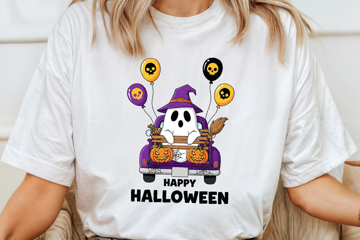 Happy Halloween Boo Truck PNG, an Illustration by Craft Nest (Photo 3 of 6)