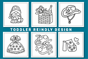 Cute Groovy Coloring Book Vol- 01, a Decorative Illustration by Coco Bloom (Thumbnail 3 of 4)