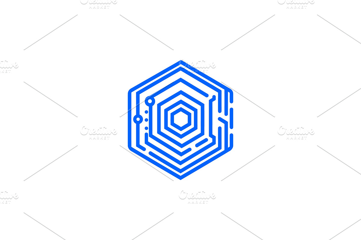 Modern Hexagon Tech Logo, a Branding & Logo Template by Vectorium Studio (Photo 1 of 9)