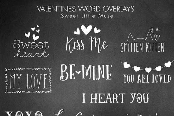 Valentines Word Overlays preview 5