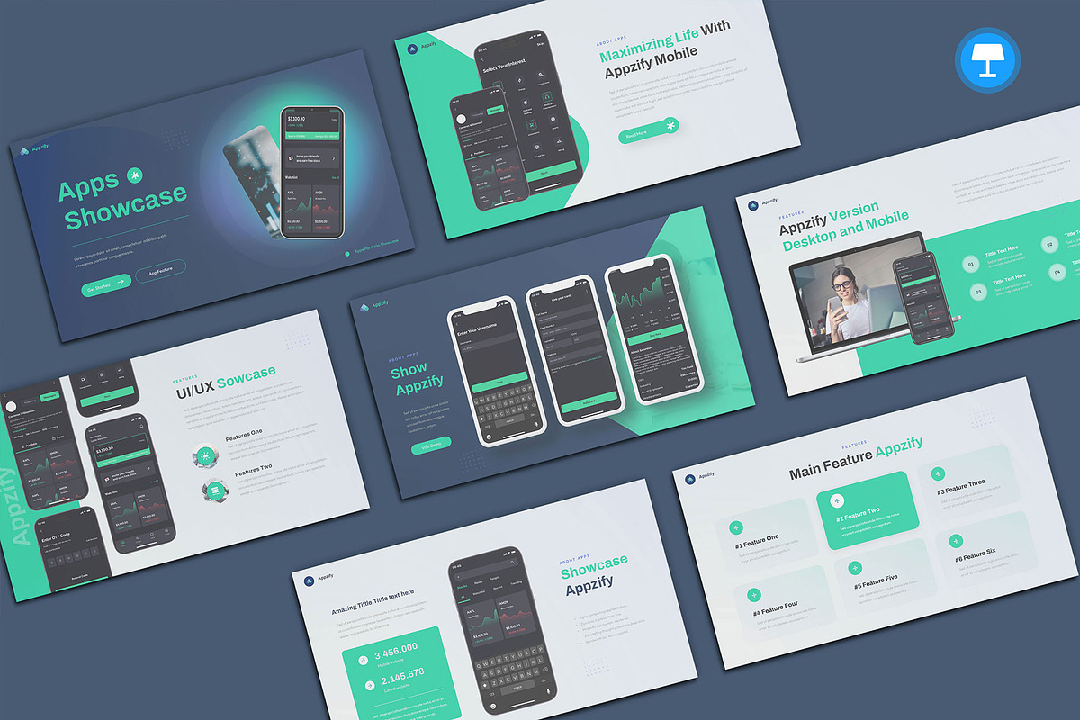 Appzify - App Portfolio Keynote, a Presentation Template by Pixslides (Photo 1 of 4)
