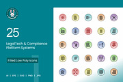 25 LegalTech & Compliance Icons, a Solid Icon by IconBunny (Thumbnail 1 of 2)