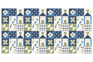 Geometric Bird Motif, a Decorative Illustration by Creative Backgrounds