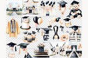 Graduation Clipart PNG, a Person Illustration by GlamArtZhanna (Thumbnail 6 of 8)