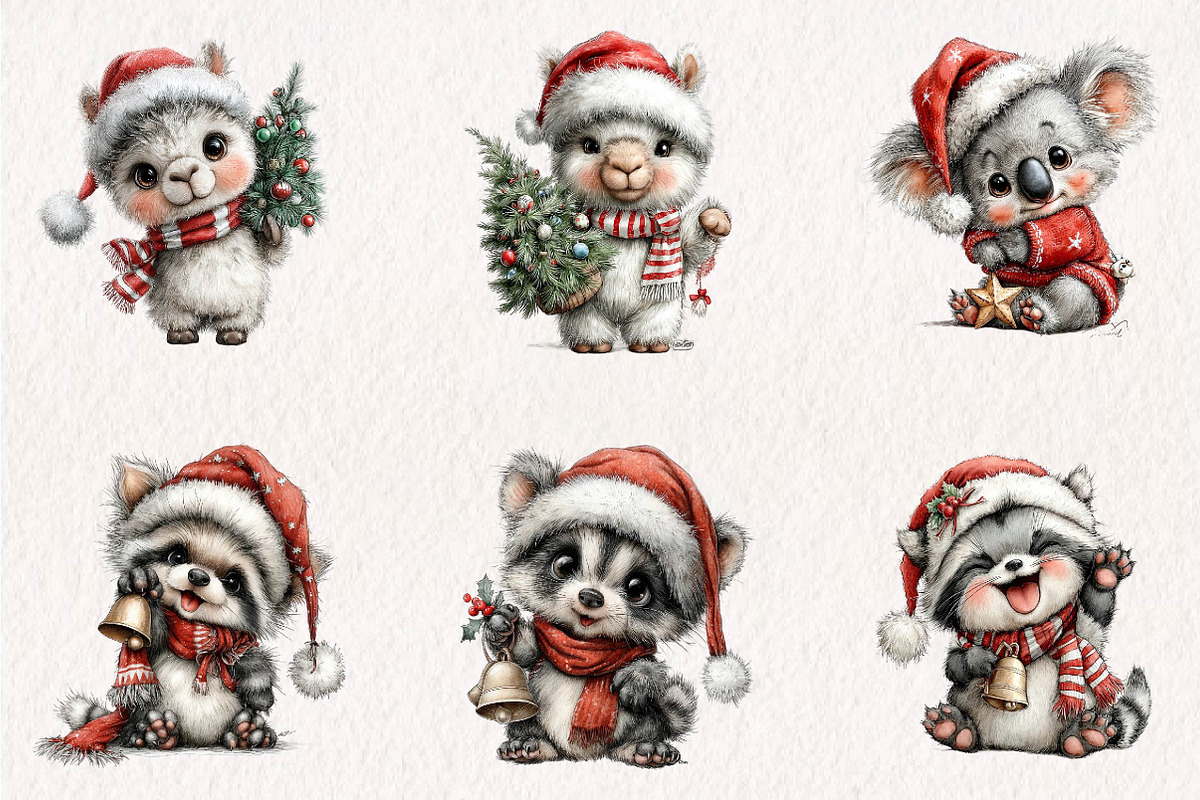 Christmas Cuties Celebration, a Seasonal Illustration by CreationArt (Photo 3 of 7)