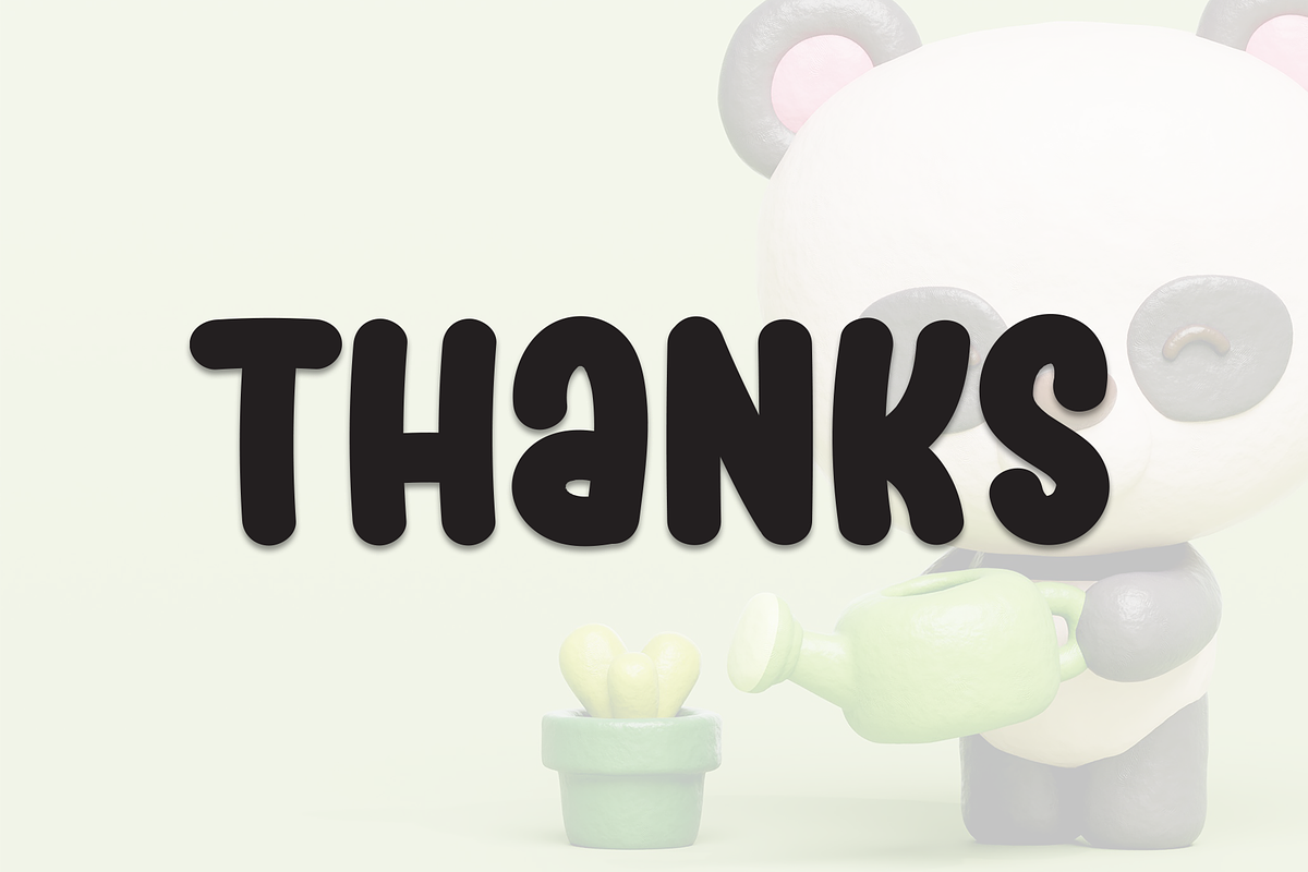 Cute Panda | Script Font, a Script Font by Scratchones (Photo 8 of 8)