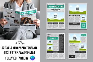 Colorful Newspaper Template, a Magazine Template by ZoloDesignHub