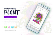 Cartoon carnivorous plant. Tshirt, an Animal Illustration by KENO Mascots (Thumbnail 5 of 7)