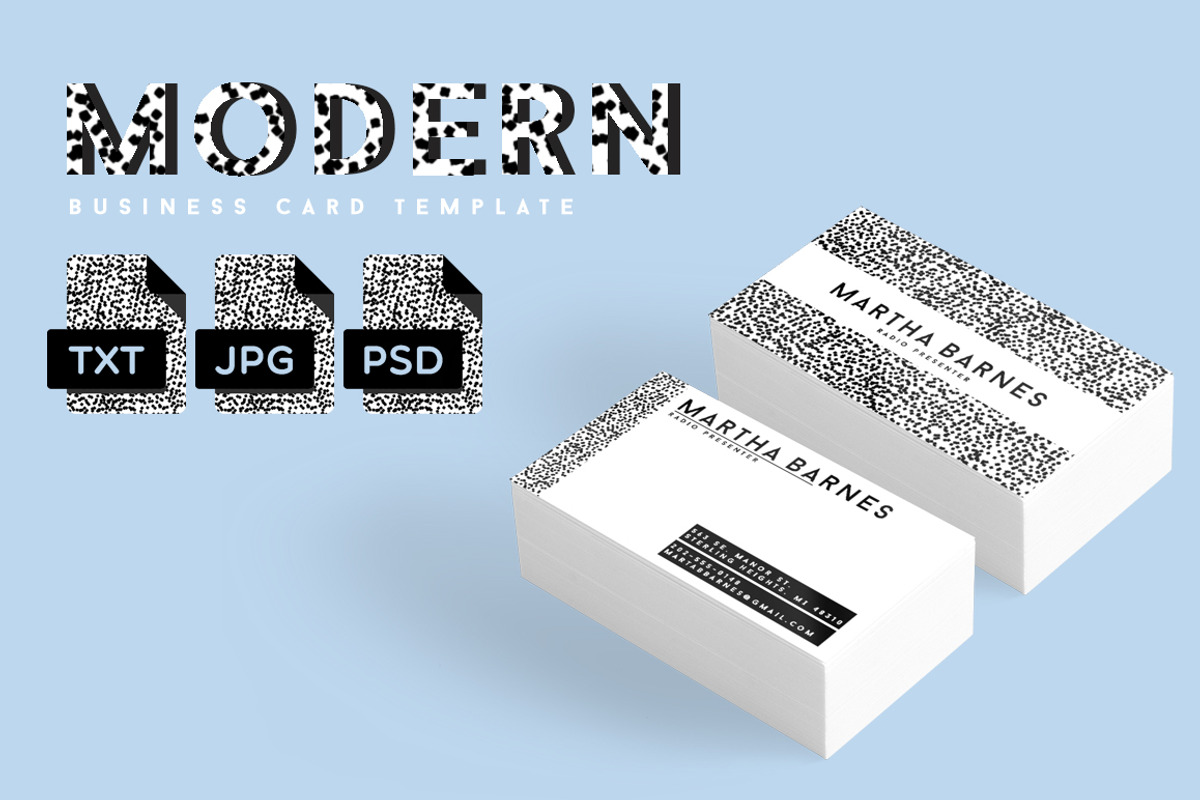 Modern Black And White Business Card, a Business Card Template by cadinera (Photo 1 of 6)