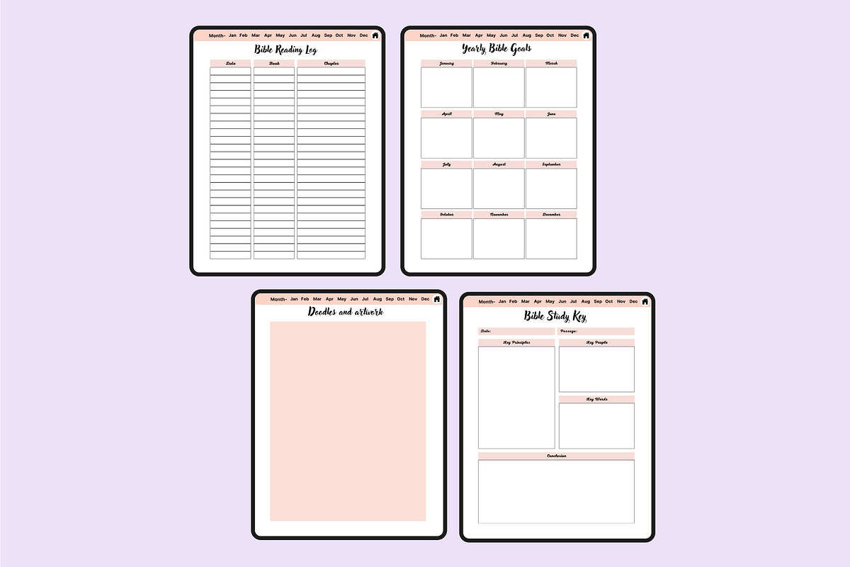 Digital 2025 Bible Study Journal, a Stationery Template by Shumaya (Photo 6 of 6)
