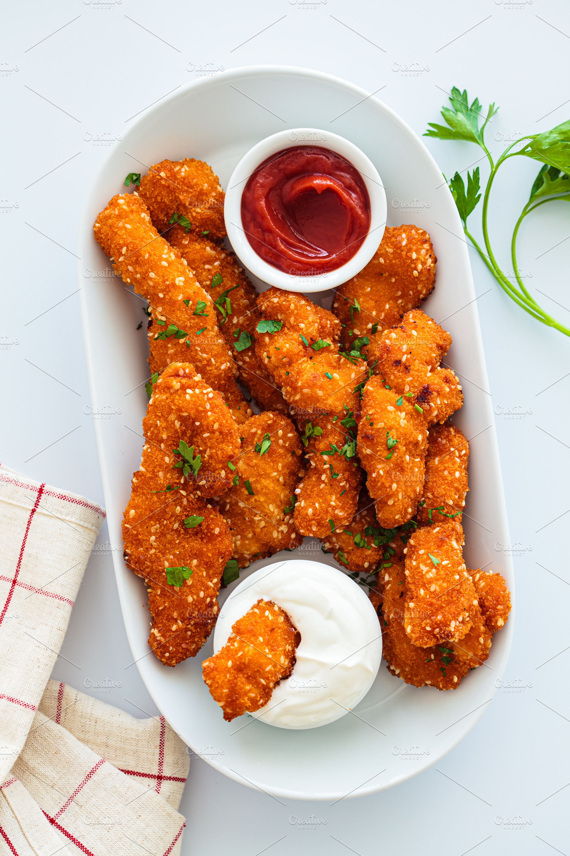 Homemade chicken nuggets, a Food & Drink Photo by vaaseenaa