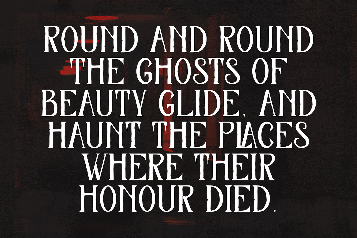 Xrozla Scary Serif Horror Display, a Serif Font by Maulana Creative (Photo 6 of 7)