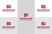Letters BO BP BQ BR BU Star Logo Set, a Branding & Logo Template by Pray Art Design Studio (Thumbnail 2 of 2)