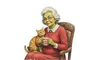 Funny Old Lady Christmas Sublimation, a Decorative Illustration by Creative design (Thumbnail 2 of 7)
