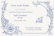 Vintage baroque frames Toile Vector, a Decorative Illustration by ON_lineart_store (Thumbnail 9 of 10)