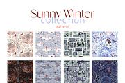Sunny Winter: patterns & posters, a Decorative Illustration by Mona Ahmed (Thumbnail 2 of 10)