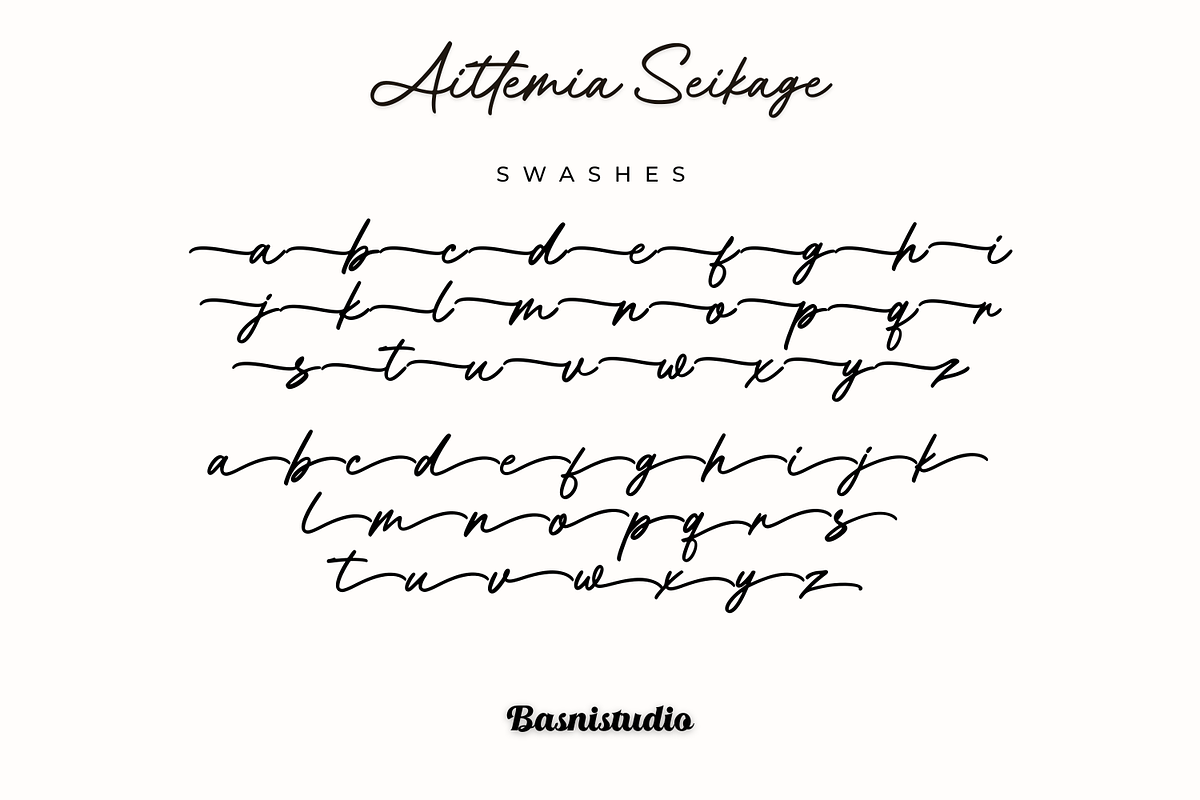 Aittemia Seikage a Handwritten Font, a Handwritten Font by Basnistudio (Photo 11 of 12)