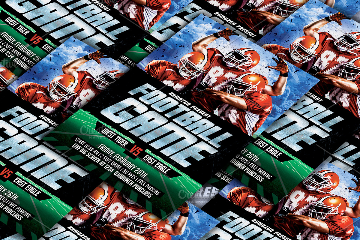 Football Game Flyer, a Flyer Template by AyumaDesign (Photo 2 of 3)